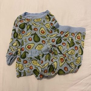 Little Sleepies — 2 piece pjs — blue avocados — 12-18 months